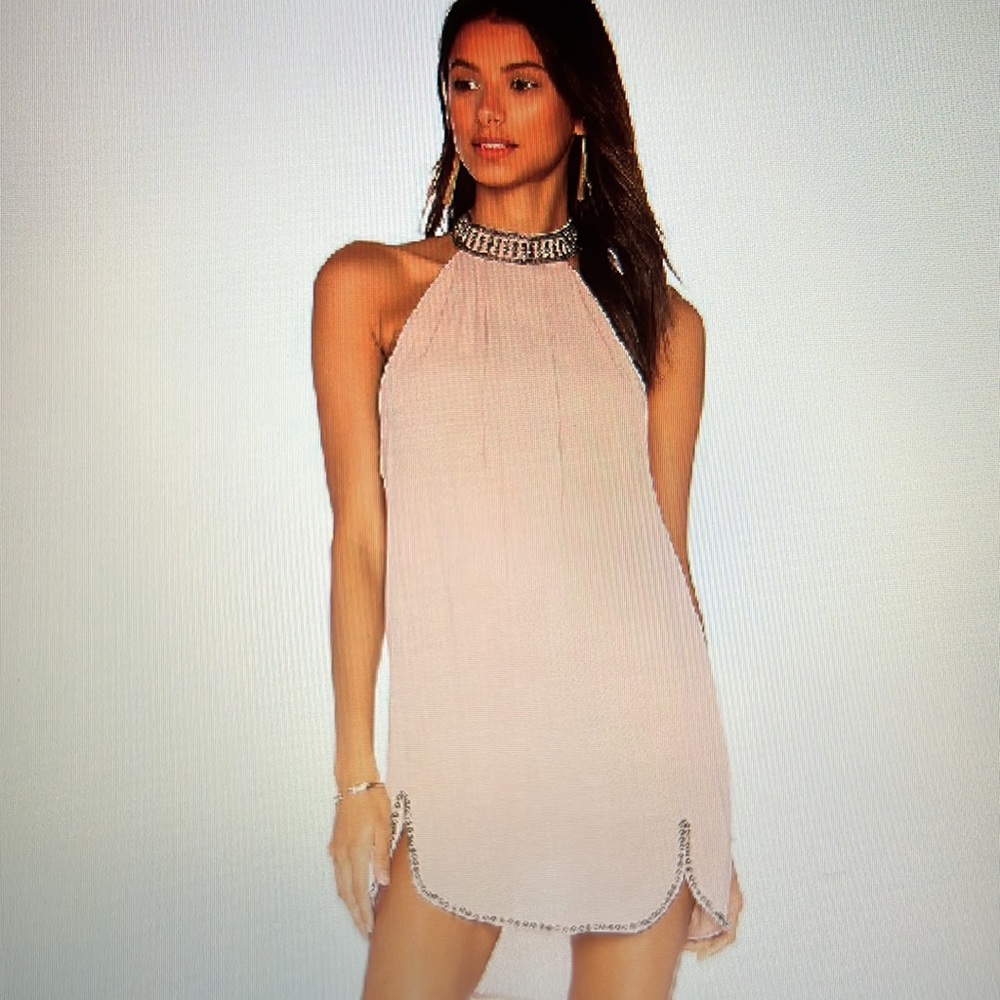 NBD Lourdes Dress in Misty Rose Size Small. Beautiful, glitzy beading.